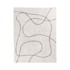 Tamra Teppich Weiß – 160×230 cm, modernes Design auf Baumwollbasis