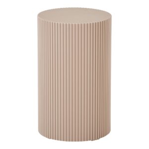 Faris Beistelltisch Beige/Grau - modernes Rippendesign