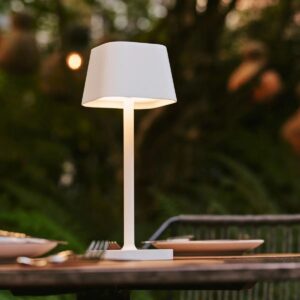 Avara Tischlampe Weiß - kabellose, dimmbare Beleuchtung