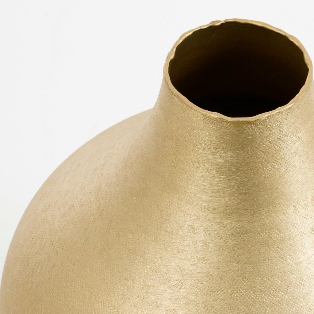 Daris Vase Gold - Handgefertigte Aluminium-Dekovase in Champagnerfarbe
