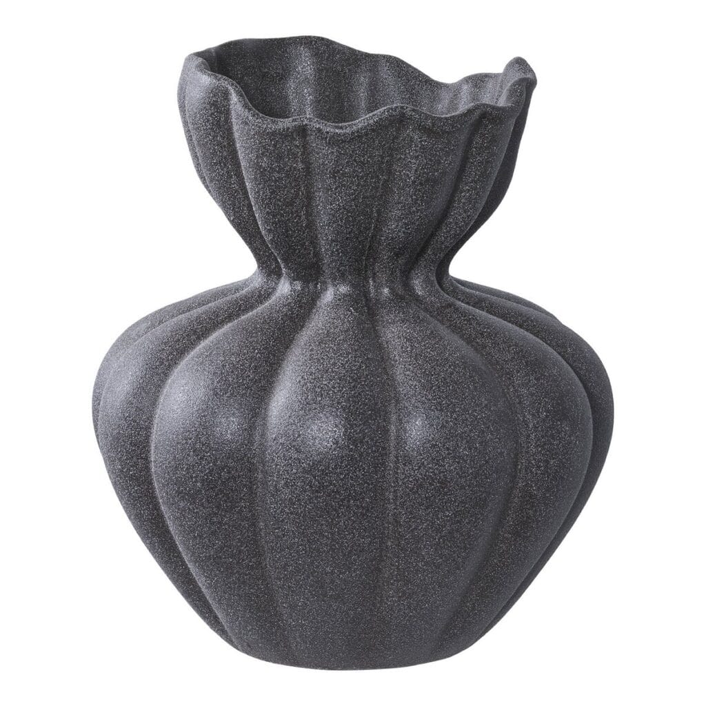 Shina Vase Schwarz - elegante Keramikvase mit schwarzer Farbgebung