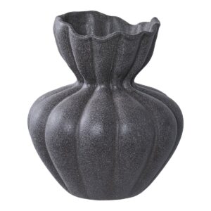 Shina Vase Schwarz - elegante Keramikvase mit schwarzer Farbgebung