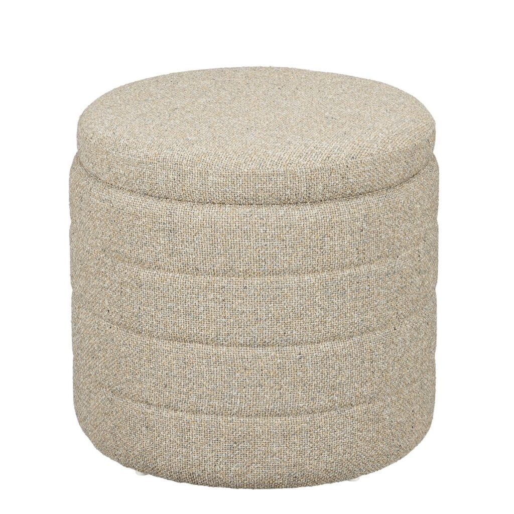 Tina Pouf Beige - vielseitiger Sitzpouf mit Stauraum
