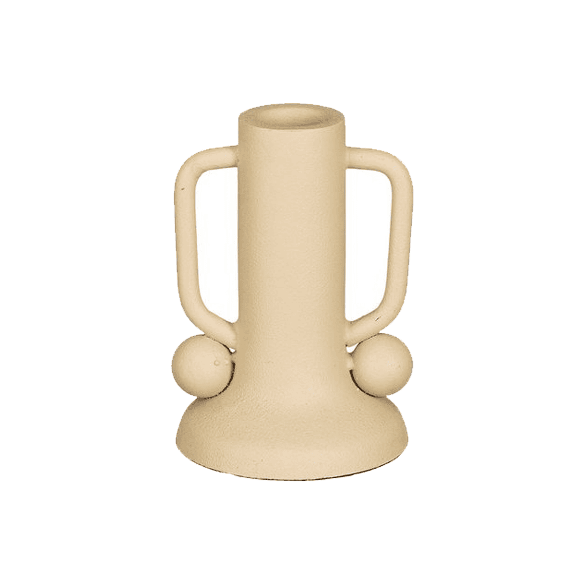 87657890 Illiya Kerzenhalter Beige von Mica Decorations, elegantes Design aus Eisen