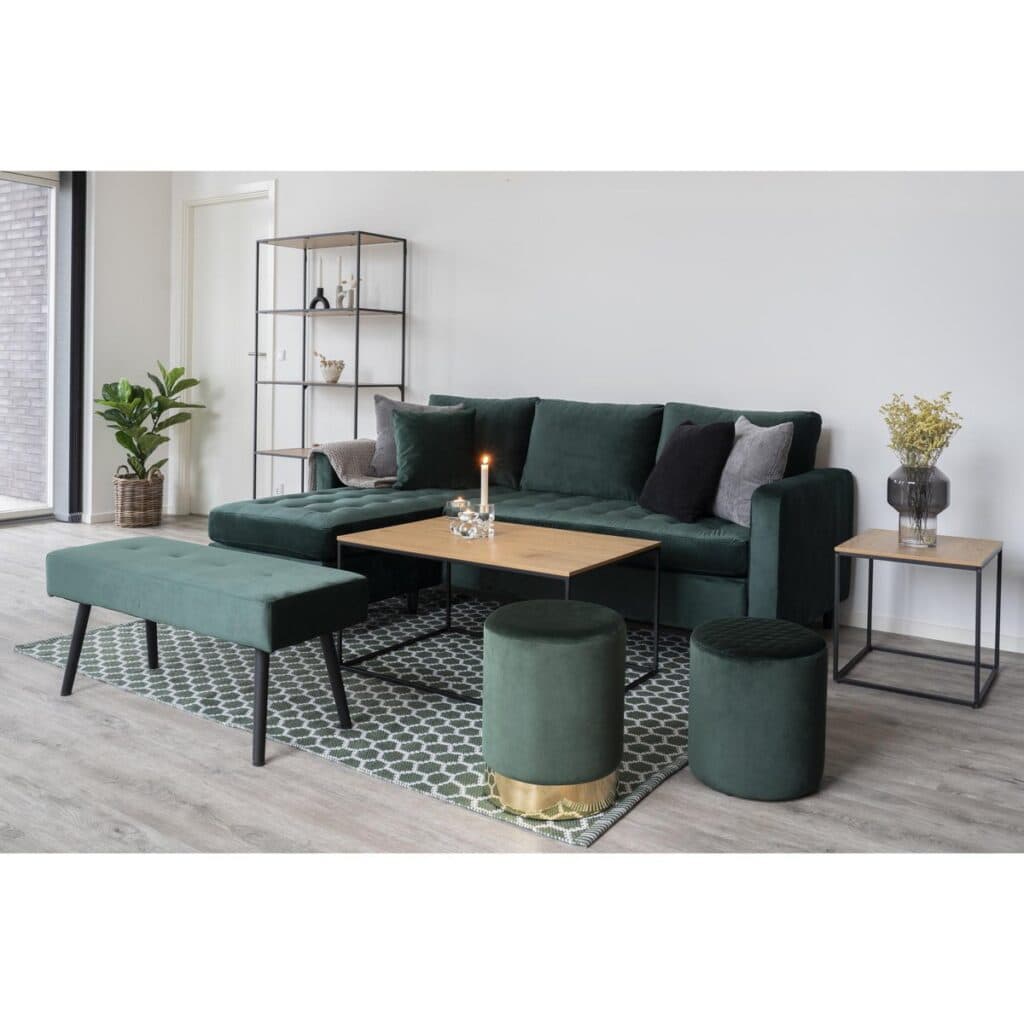 Vora Couchtisch Eichenoptik/Schwarz – elegantes Design und stabile Konstruktion