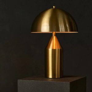 Leya Tischlampe Gold - stilvolle Metalltischlampe