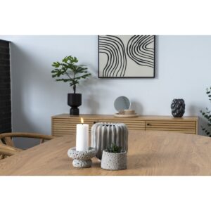 Sia Dekoschale Weiß - 2er Set, Keramik und Zement