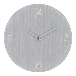Myra Wanduhr Grau - geräuschloses Uhrwerk, modernes Design