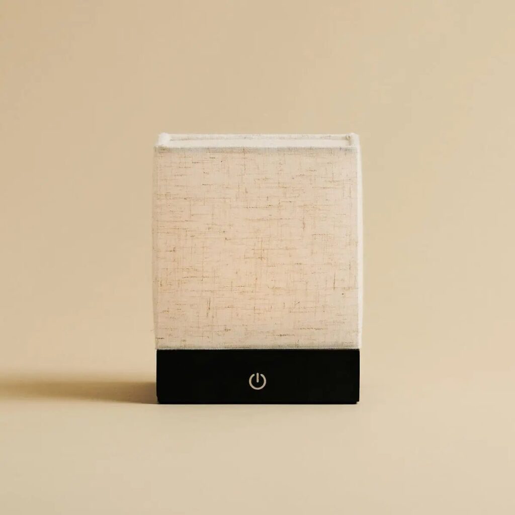 Zano Tischlampe Schwarz - kabellose LED-Lampe mit Akku und drei Lichtmodi