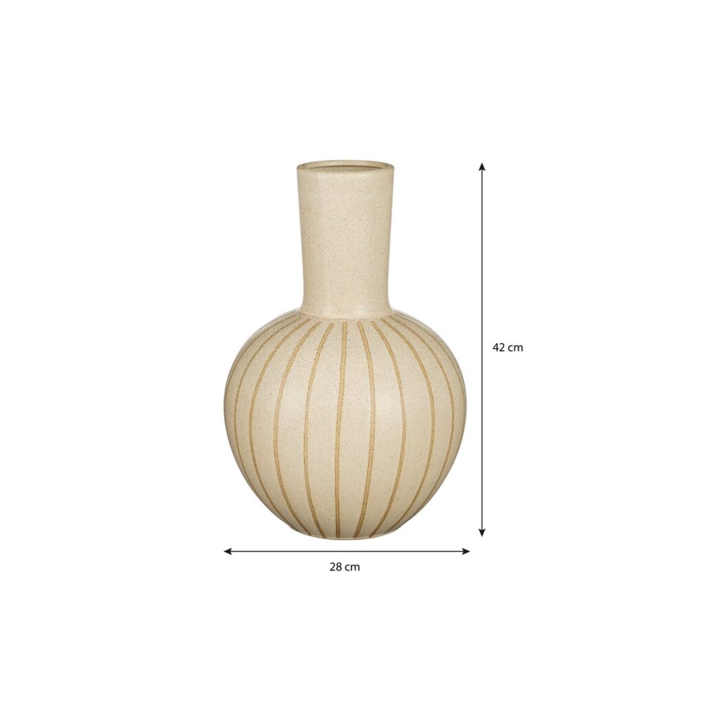 Vada Vase Beige von Mica Decorations – stilvolle Keramikvase