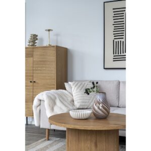 Osa Vase Dunkelbraun aus Glas und Keramik