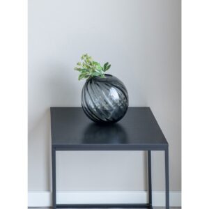 Avan Vase Grau aus mundgeblasenem Glas, elegante organische Form