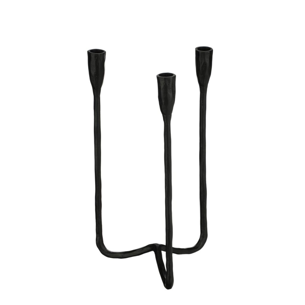 Mirina Kerzenhalter Schwarz von Mica Decorations – stilvoller Kerzenständer aus Aluminium