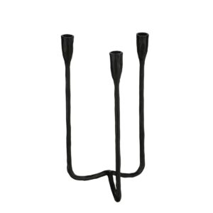 Mirina Kerzenhalter Schwarz von Mica Decorations – stilvoller Kerzenständer aus Aluminium