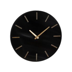 Niro Wanduhr Schwarz von Mica Decorations – elegante Aluminium-Wanduhr