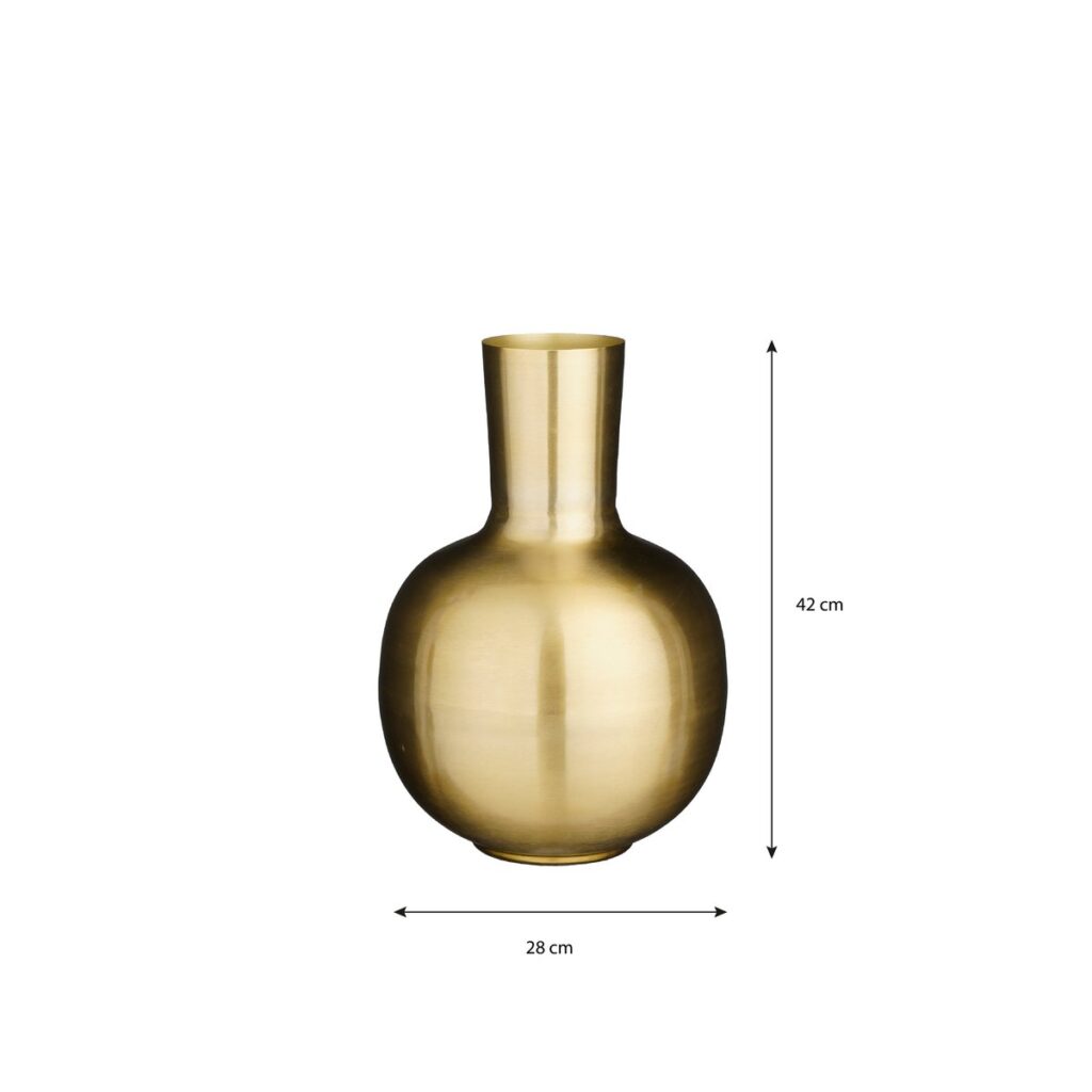 Dana Vase Gold von Mica Decorations - elegante Metallvase
