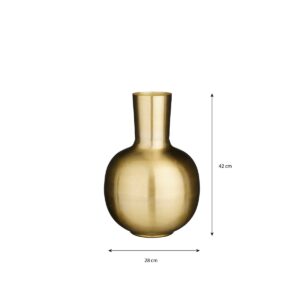 Dana Vase Gold von Mica Decorations - elegante Metallvase