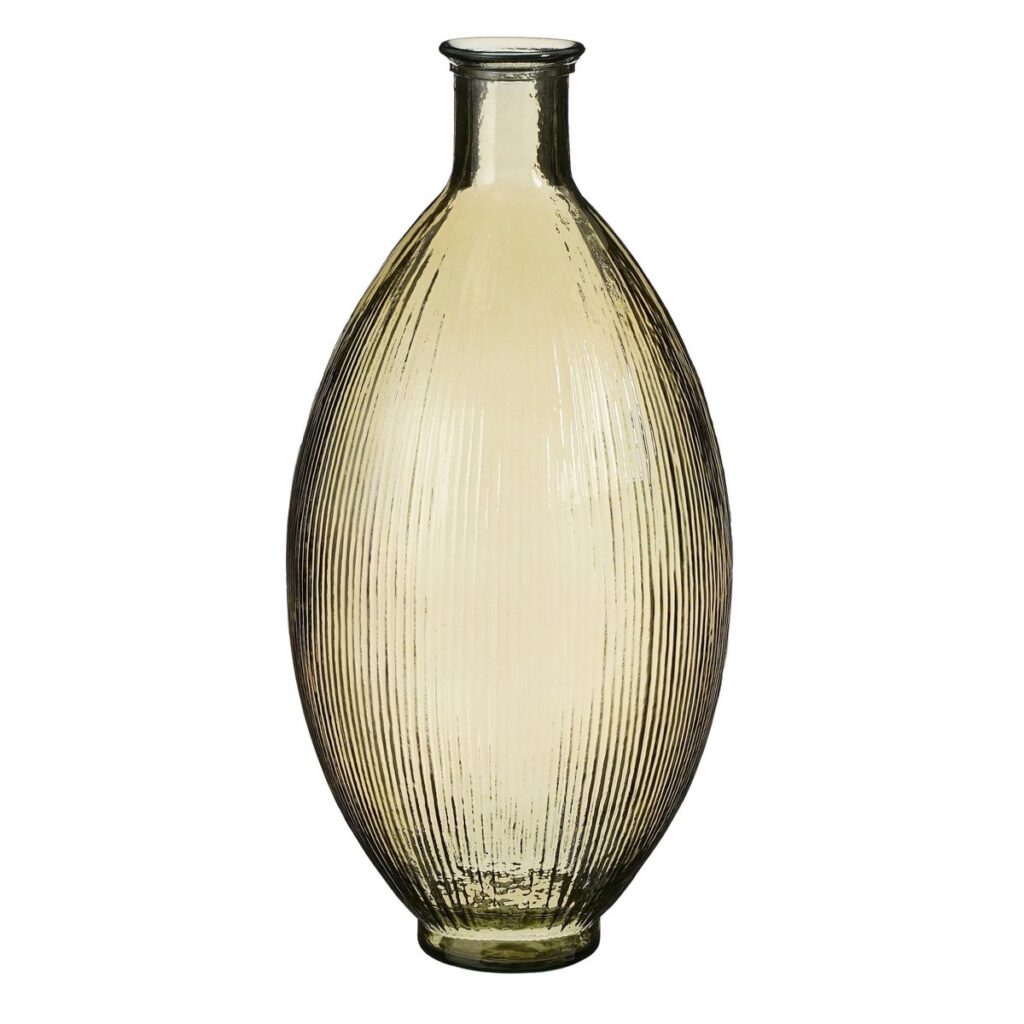 Sara Vase Hellbraun von Mica Decorations – stilvolle Flaschenvase aus recyceltem Glas