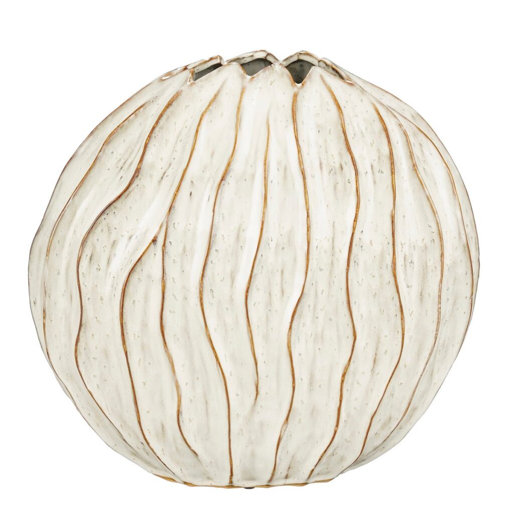 Jovi Vase Weiß - elegante Keramikvase mit glasiertem Finish