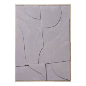 Madeline Leinwandbild Grau – stilvolle Relief-Wanddekoration aus Segeltuch