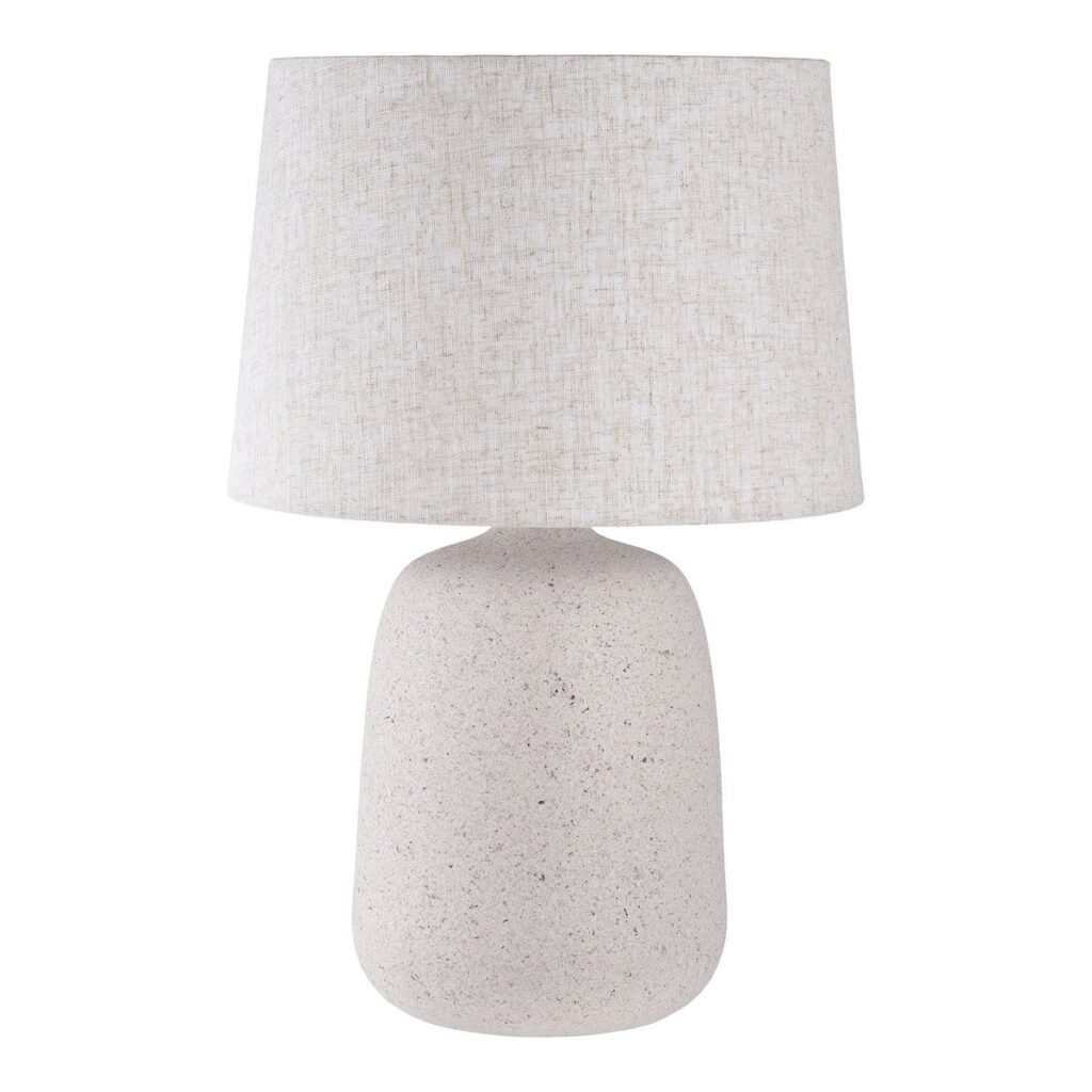 Croft Tischlampe Beige/Weiß - elegante Keramiklampe