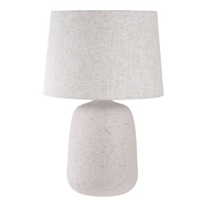 Croft Tischlampe Beige/Weiß - elegante Keramiklampe