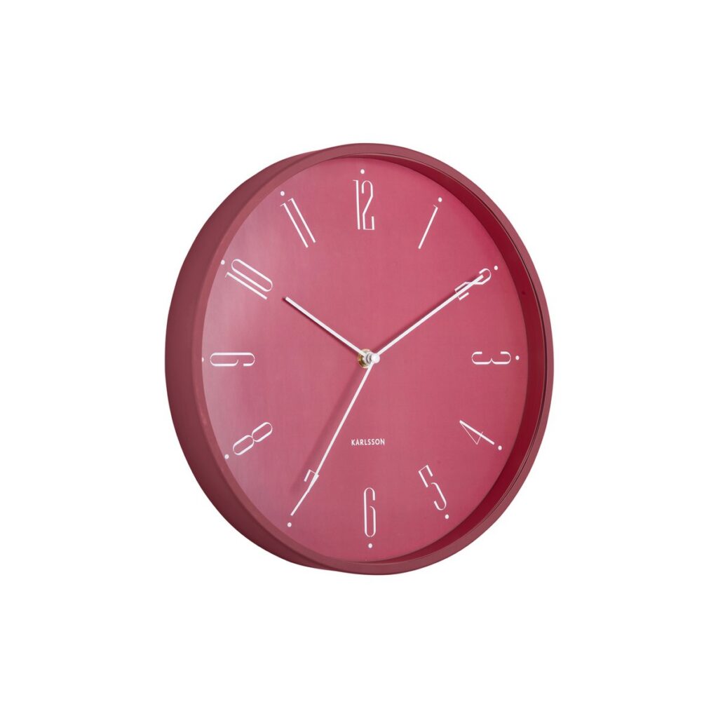 Arla Wanduhr Rot von Karlsson - elegante Wanduhr mit schlichtem Design