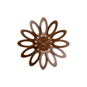 Flore Wanduhr Braun von Karlsson – elegante Holz-Wanduhr mit minimalistischem Design
