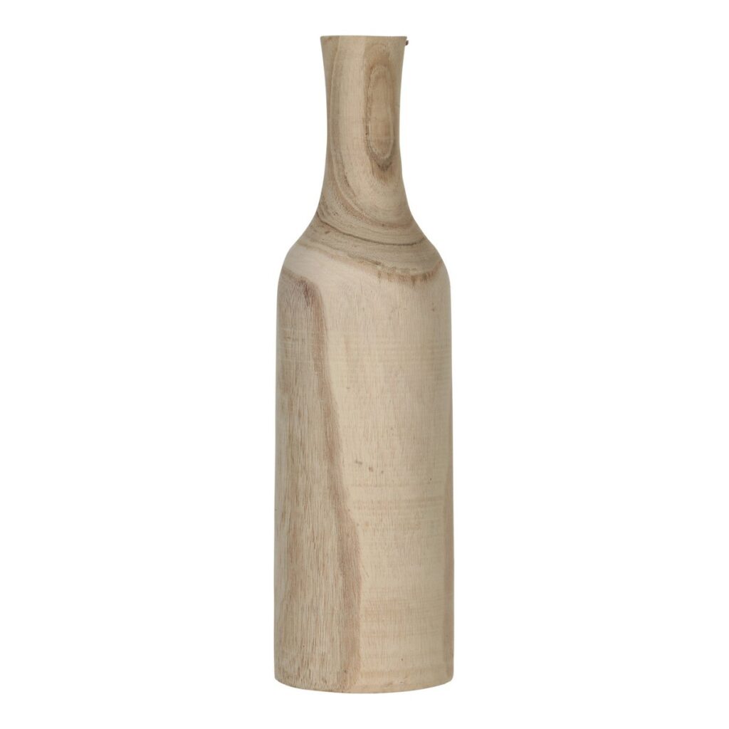 Pria Vase Hellbraun von Mica Decorations aus Paulownia-Holz