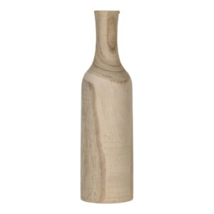 Pria Vase Hellbraun von Mica Decorations aus Paulownia-Holz