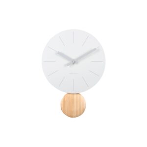 Luma Wanduhr Pendel von Karlsson mit Holzpendel und elegantem Design