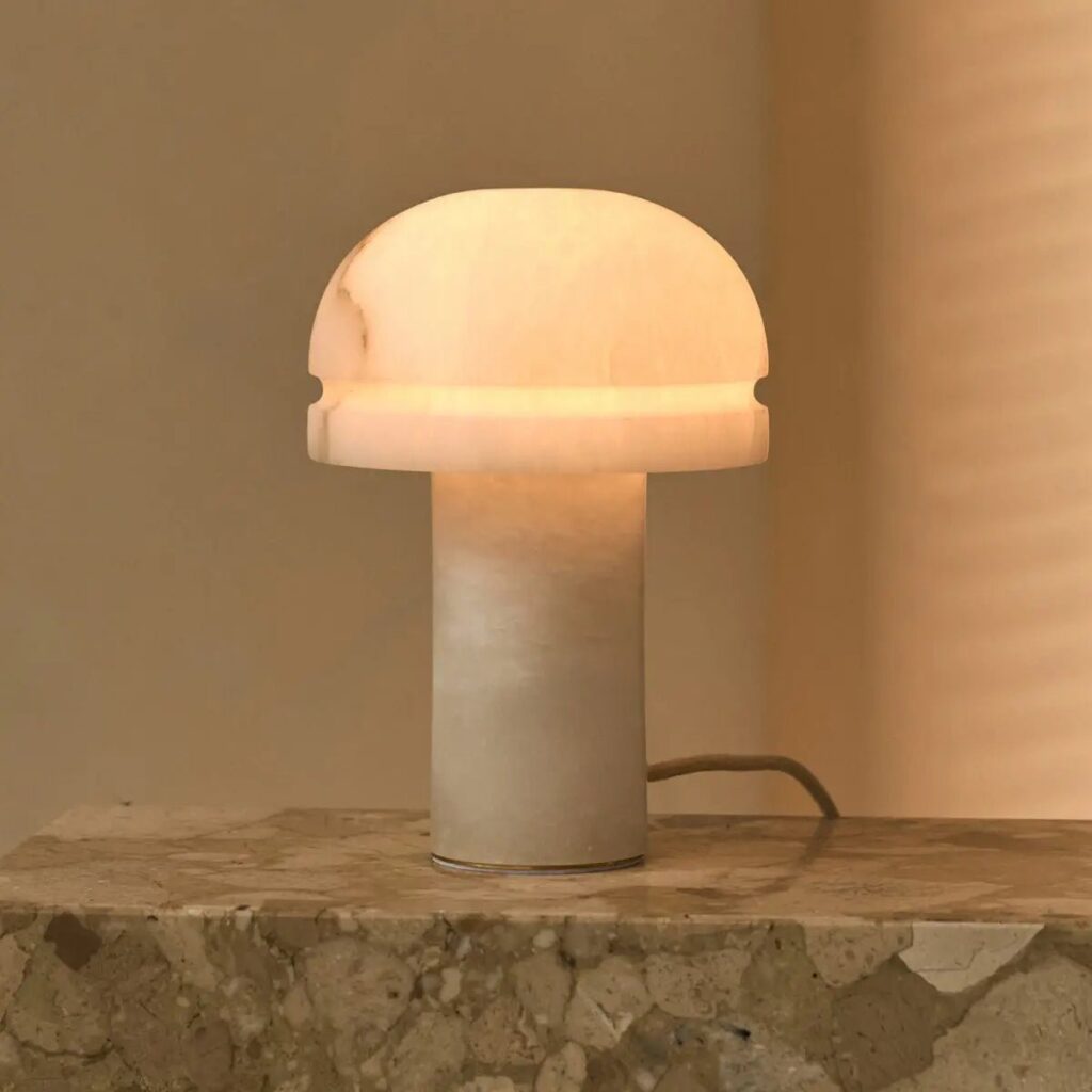 Leonardo Tischlampe Weiß - Alabaster - stilvolles Design