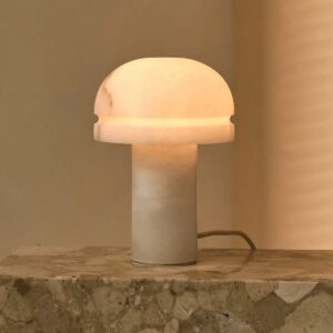 Leonardo Tischlampe Weiß - Alabaster - stilvolles Design