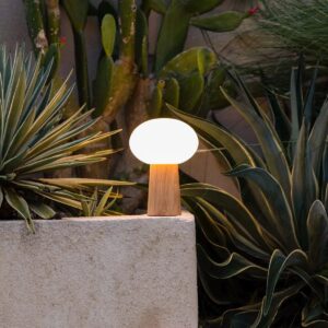 Max Tischlampe Hellbraune - kabellos und dimmbar