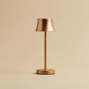 Deloni Tischlampe Kupfer - kabellos und dimmbar