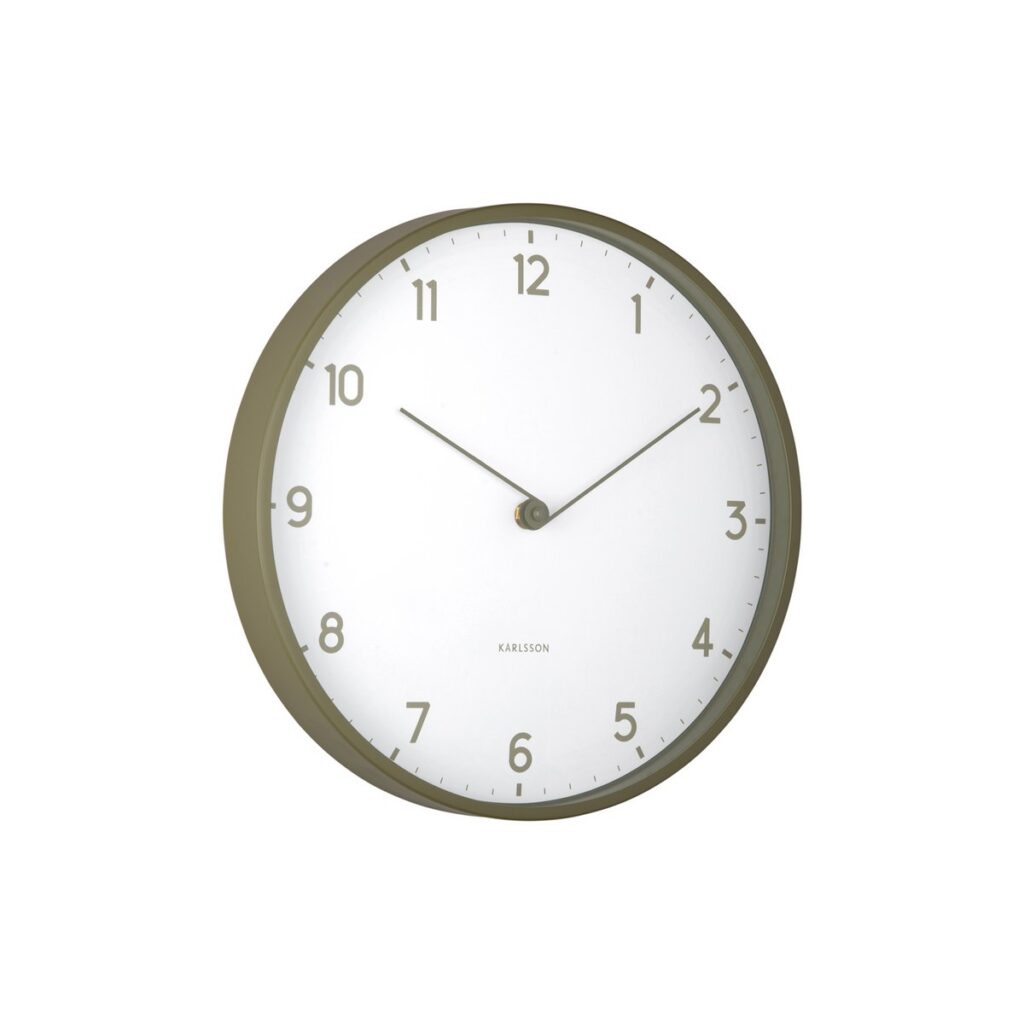 Seni Wanduhr Grün/Weiß - Minimalistisches Scandi-Design