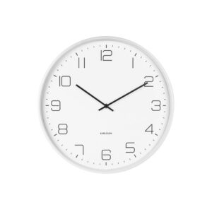 Luni Wanduhr Weiß von Karlsson – modernes Design, 40 cm Durchmesser