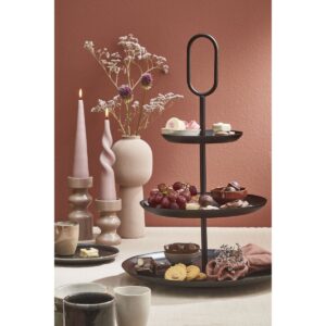 Zelia Etagere Schwarz von Mica Decorations - eleganter Ständer für Snacks