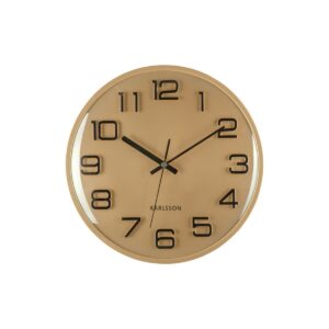 Glow Wanduhr Gold von Karlsson mit 3D-Zahlen und elegantem Design