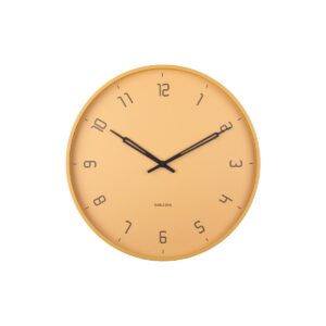 Valentin Wanduhr Gelb von Karlsson – elegantes Design, 40 cm Durchmesser