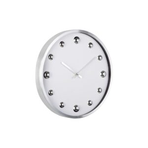 Perl Wanduhr Weiß von Karlsson – modernes Design mit Hochglanzrahmen