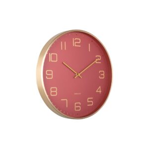 Burgundi Wanduhr Rot/Gold von Karlsson – elegante Wanduhr mit verziertem Zifferblatt