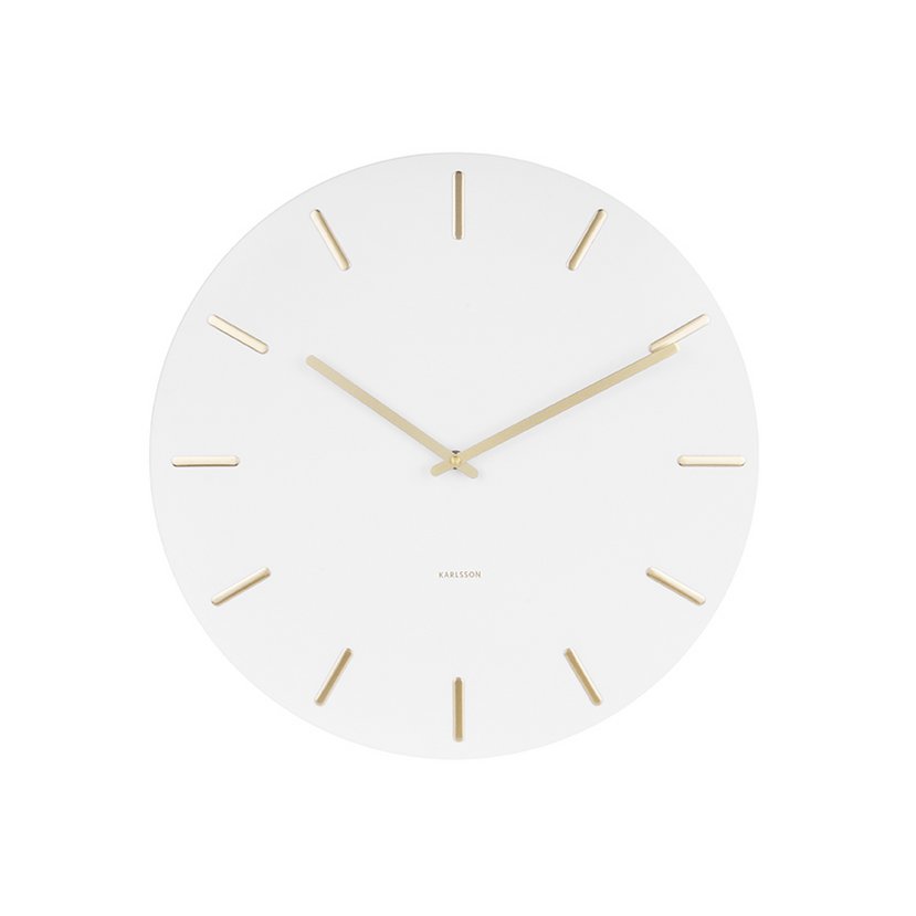 91cf148f-e528-4056-8f25-b876ca391db8_1200x1200_fill.jpg Raven Wanduhr Weiß/Gold von Karlsson – moderne Wanduhr mit goldenen Details