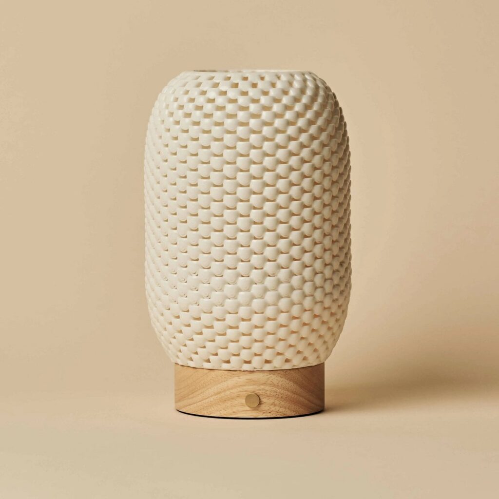 Aurora Tischlampe Hellbraun von Rijks Collection – elegantes Design aus Porzellan