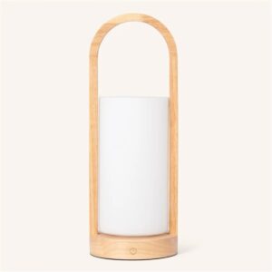 Evie Tischlampe Hellbraun - kabellos und dimmbar