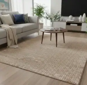 Salem Teppich Natur - handgewebt aus Jute und Baumwolle, 160x230 cm 1