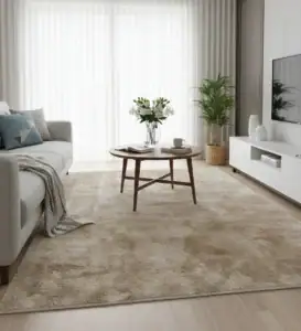 Maia Teppich Beige – 160×230 cm, weicher Teppich in neutraler Sandfarbe 1