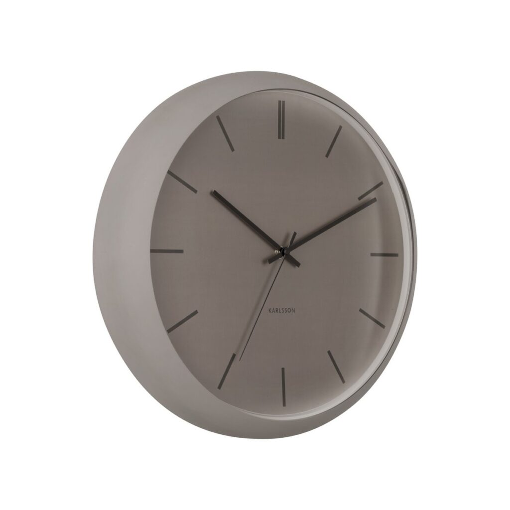 Aura Wanduhr Grau von Karlsson – elegante Eisen-Wanduhr im industriellen Design