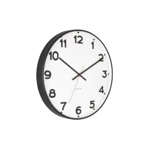 Aurum Wanduhr Schwarz/Weiß - elegante Wanduhr aus Eisen