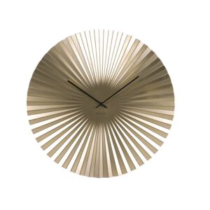 Lina Wanduhr Gold von Karlsson – modernes Design mit elegantem Relief